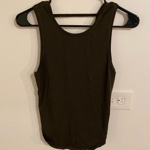 Lululemon tank top swoop back dark olive